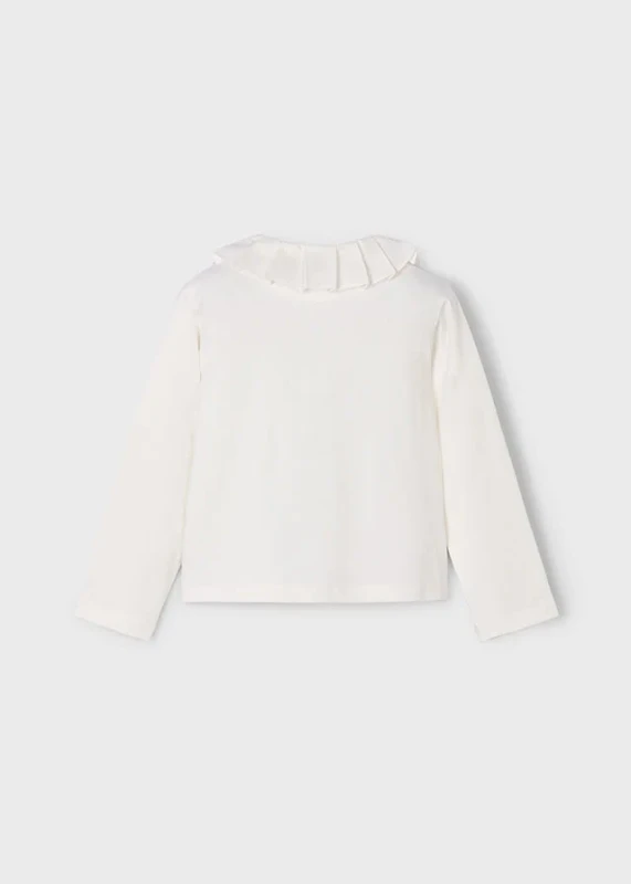 Biała koszulka polo dla dziewczynki Mayoral model 15-00131-082