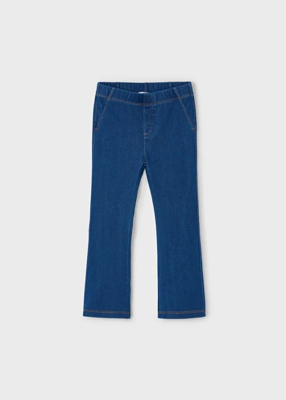 Legginsy flare dla dziewczynki ciemny jeans Mayoral