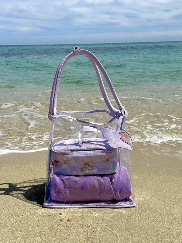 Torba plażowa na ramię – model Lilac do noszenia jako sling bag