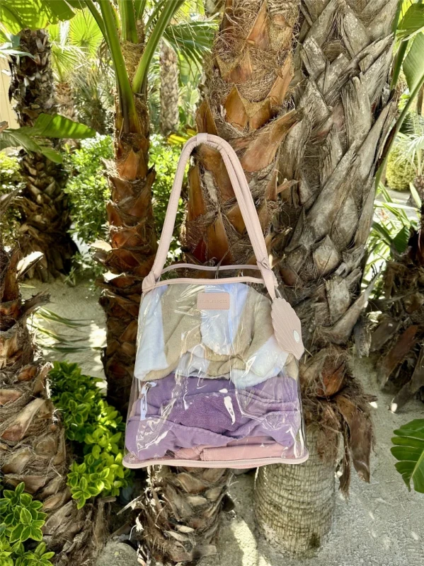 Beach Bag Pink – przezroczysta torba na plażę dla rodziny