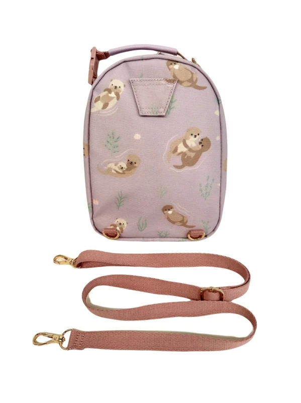 Fioletowy plecak termiczny na lunch dla dzieci | Play and Store Otter Lilac