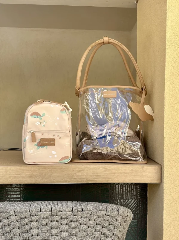 Kids Lunch Bag szarobrązowy z izolacją PEVA