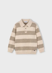 Polo trykotowe dla chłopca Taupe melanż Mayoral 15-04122-024