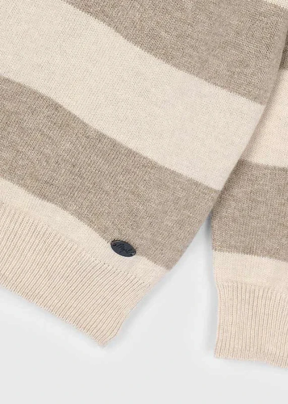 Polo trykotowe chłopięce Taupe melanż Mayoral | Model 15-04122-024