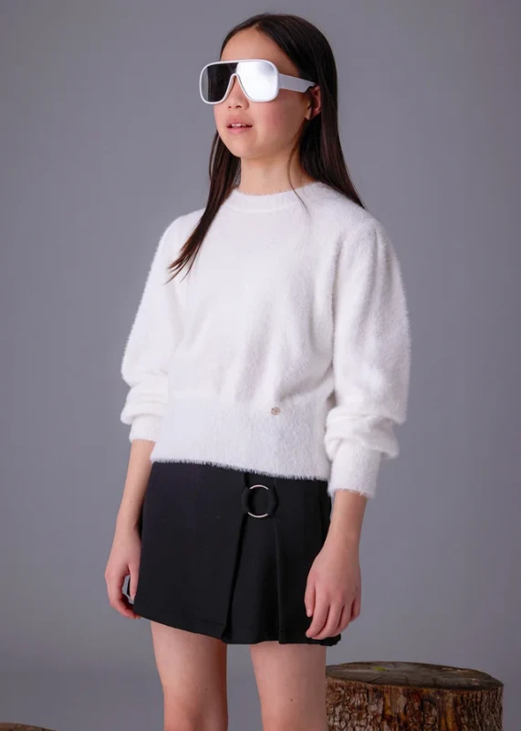 Sweter dziecięcy kremowy moherowy Mayoral