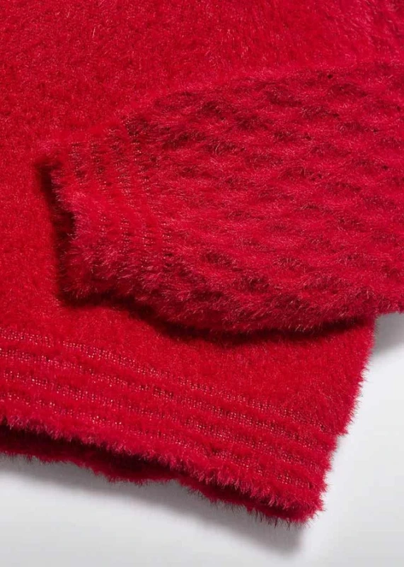 Sweter na święta dla dziewczynki czerwony