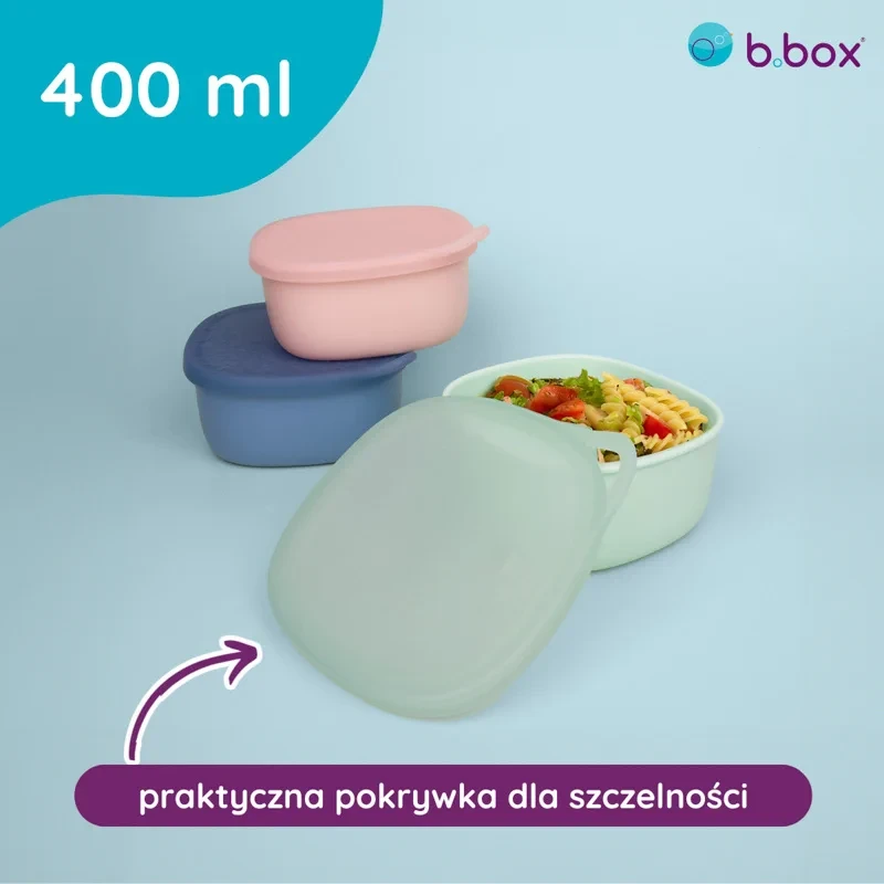 b box pojemnik silikonowy na sałatki i przekąski