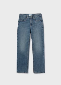 Spodnie jeansowe typu baggy dla dziewczynki Niebieskie Mayoral 15-07574-074