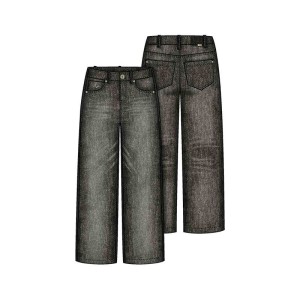 Spodnie jeansowe typu baggy dla dziewczynki Czarne Mayoral 15-07574-076