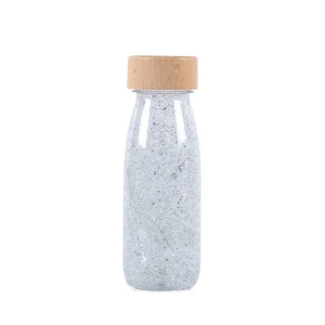 Butelka sensoryczna FLOAT srebrna 3 m+ Petit Boum 342