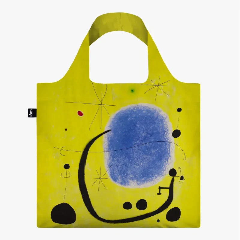 Artystyczna torba z grafiką Miró na tle nieba