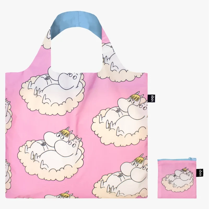 Torba LOQI MOOMIN Cloud z Muminkami na tle chmur