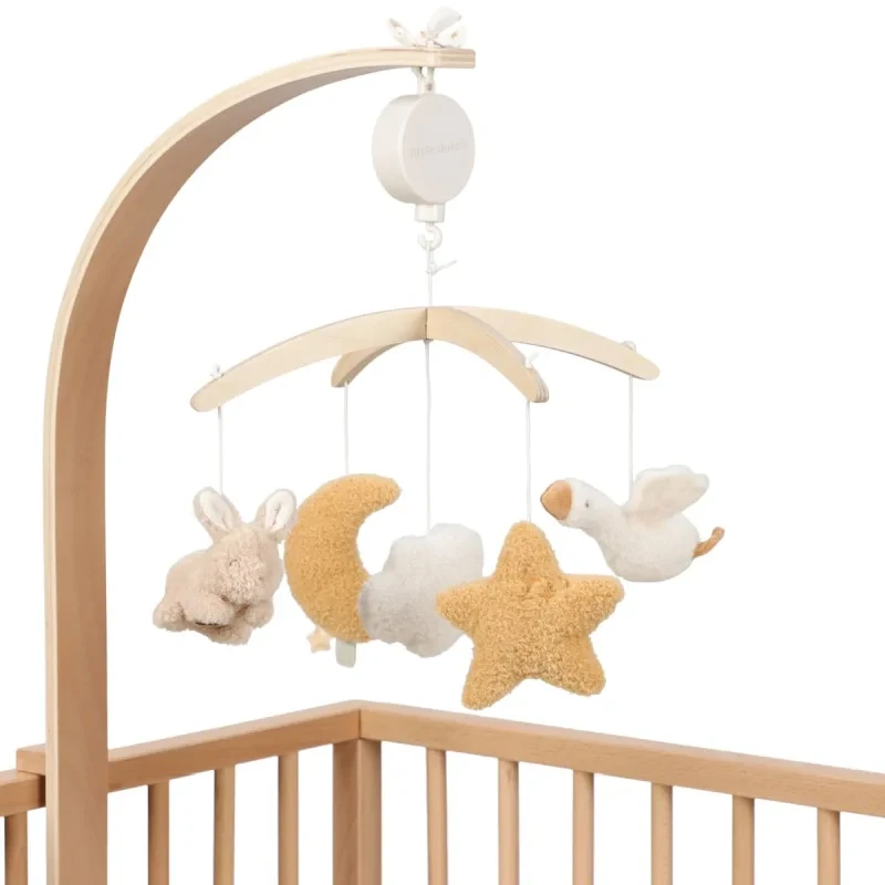 drewniana karuzela do łóżeczka Little Dutch Newborn Naturals