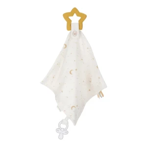 Przytulaczek z zawieszką do smoczka i gryzakiem Newborn Naturals 0 m+ Little Dutch LD8428