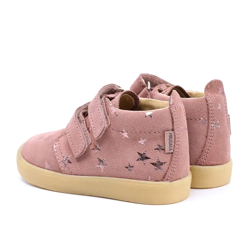 różowe buty dla dziewczynki Mrugała BOBO Rosa Stars z gwiazdkami