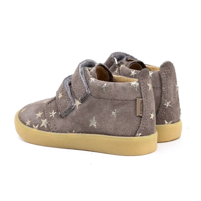 szare buty dla dzieci Mrugała BOBO Grey Stars z gwiazdkami