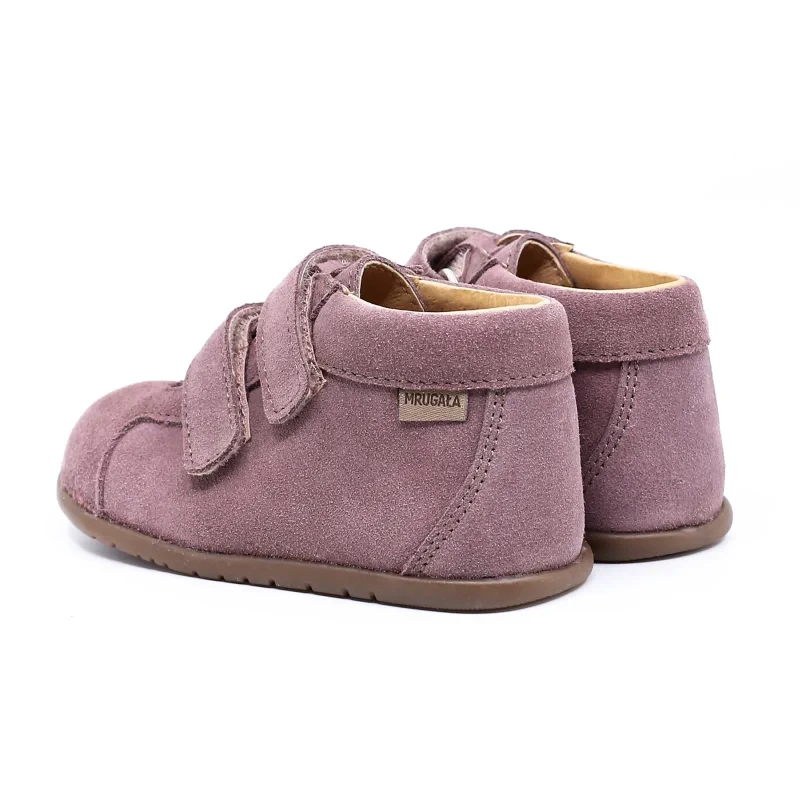 buty dziecięce barefoot Mrugała lawenda – zapięcie na rzepy