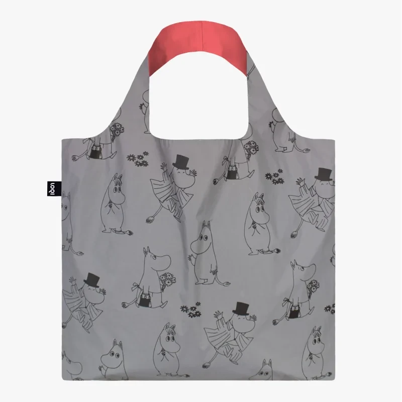 Torba podręczna LOQI MOOMIN Family Pattern – wzór z Muminkami
