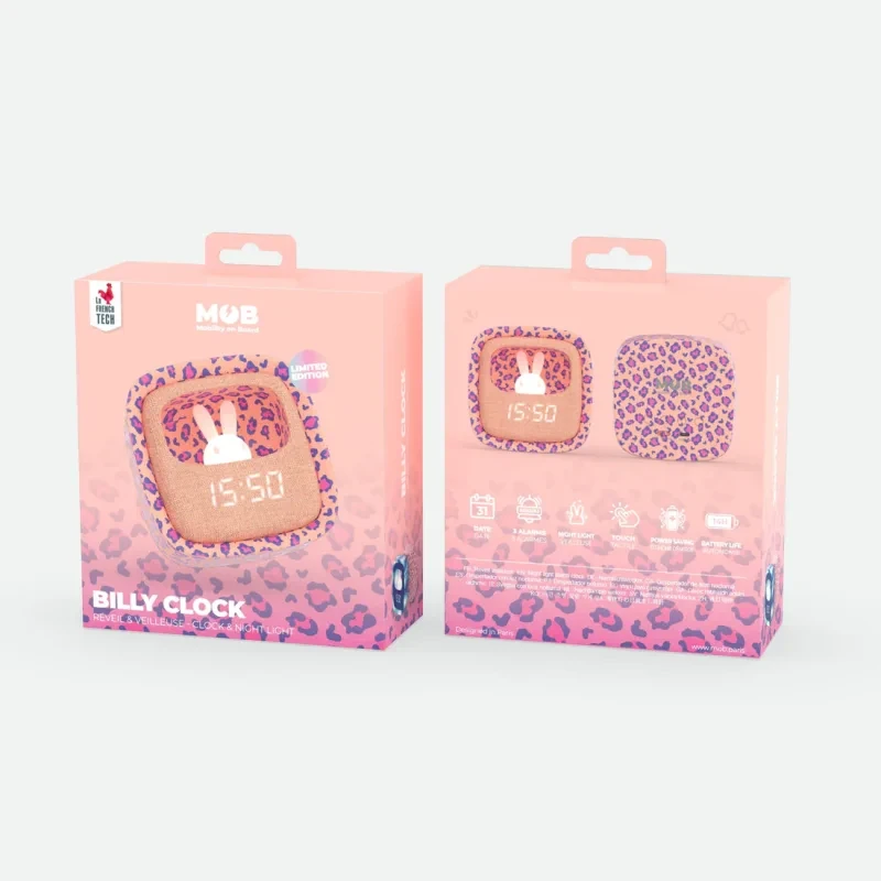 Budzik dziecięcy MOB 3+ limitowana edycja Leopard Rose