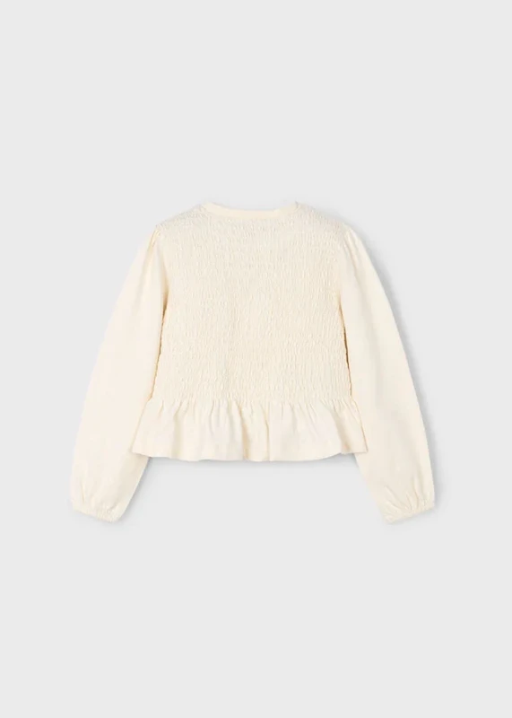 Dziewczęca bluzka z bawełny Better Cotton kolor Macchiato