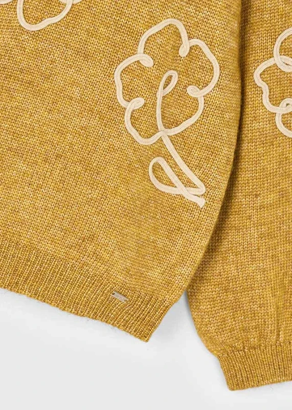 Sweter z bufiastymi rękawami dla dziewczynki Mayoral