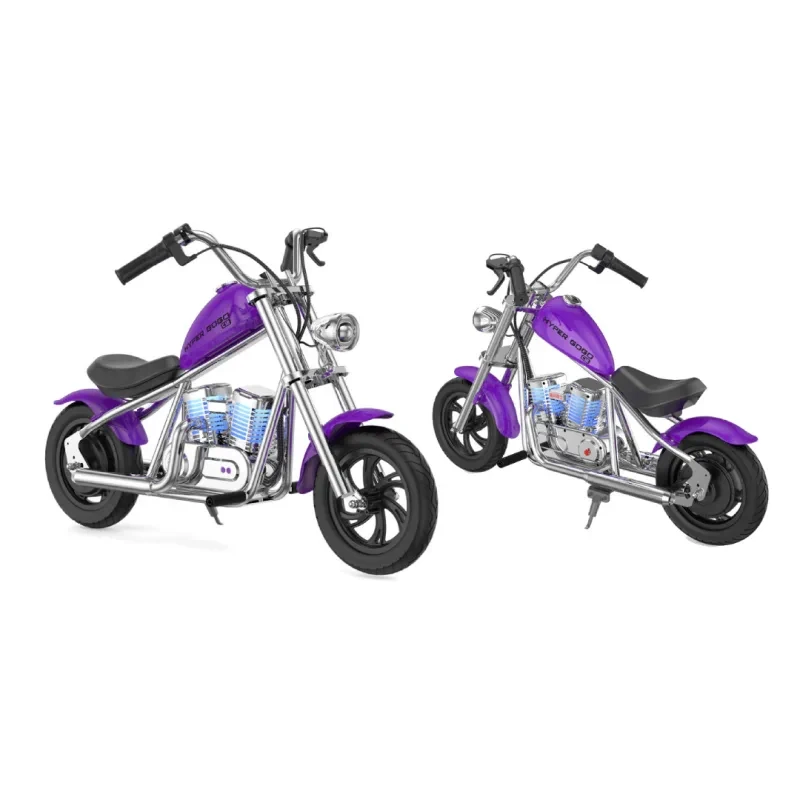 Fioletowy bak i błotniki do motocykla Hyper Gogo dla dzieci