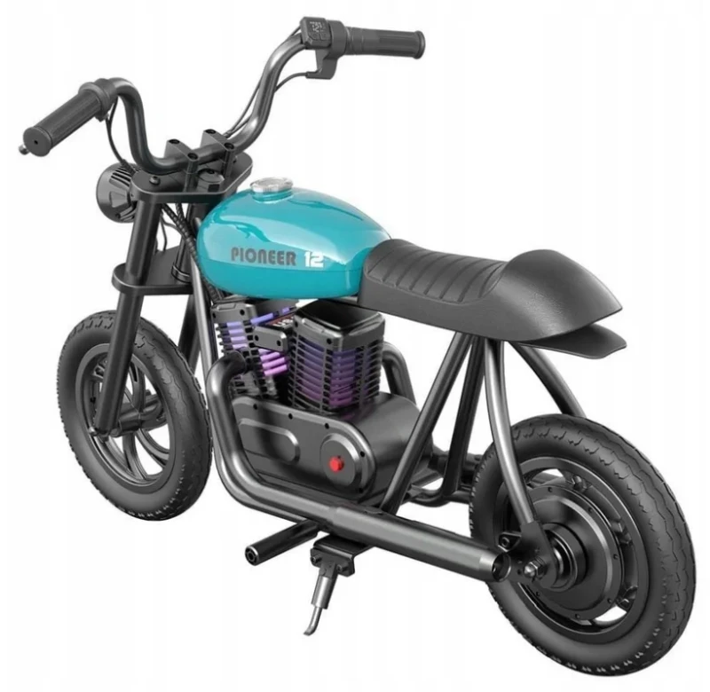 Hyper Gogo Pioneer 12 Plus – niebieski motocykl akumulatorowy