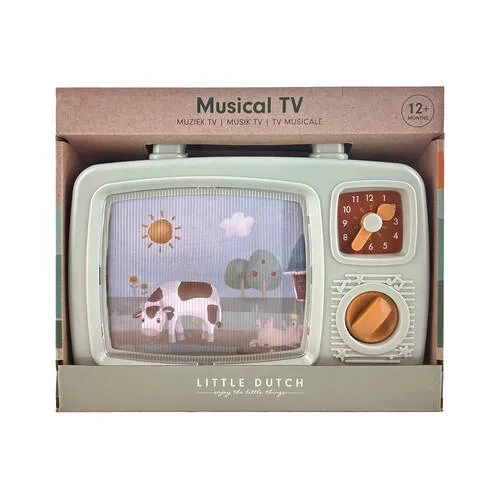 Kolorowe ilustracje farma Musical TV Little Dutch zabawka dla niemowląt