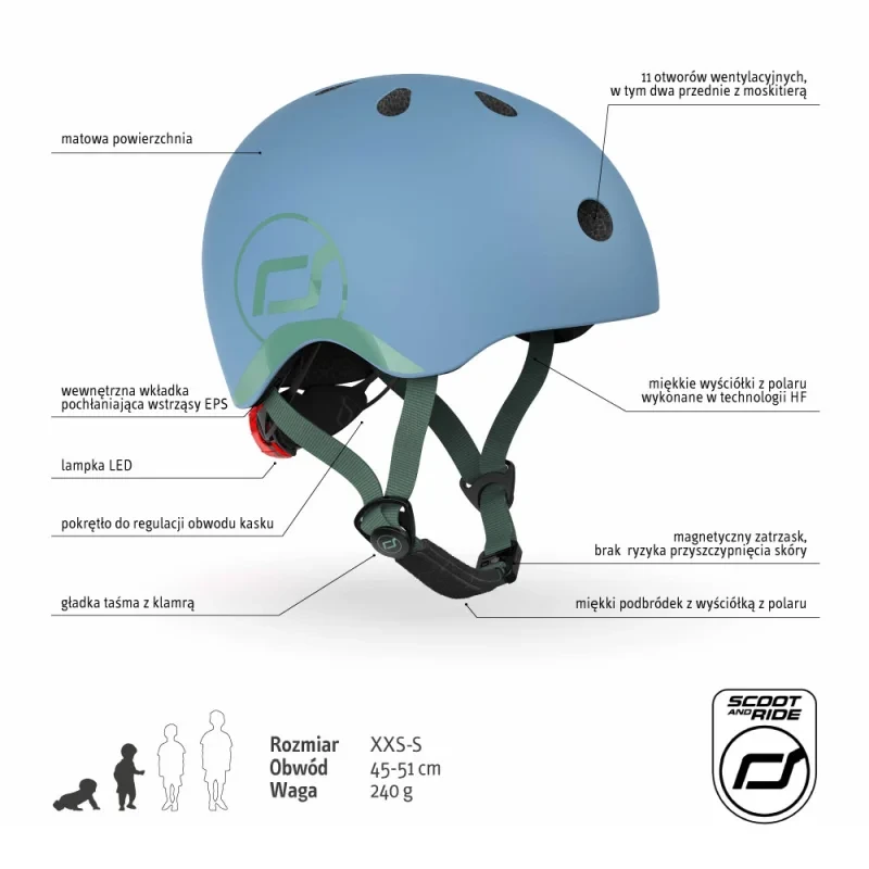 Scoot & Ride kask XXS-S Steel kolorystycznie pasuje do Highwaykick
