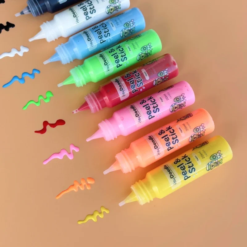 Farby do dekoracji szyb i luster HeyDoodle Peel & Stick