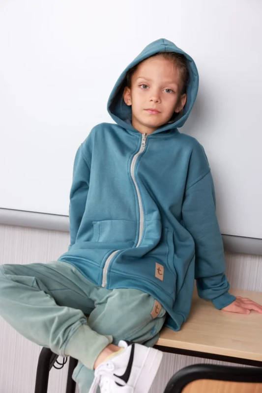 Niebieskie spodnie bawełniane dla dzieci – TUSS Classic Ice Blue