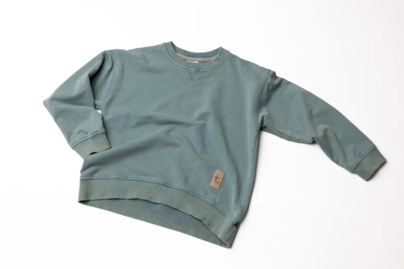 Bluza dziecięca OVER Ice Blue TUSS – sprana niebieska