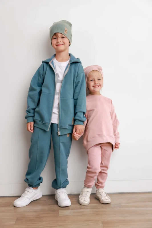 Stylowa czapka dziecięca PRĄŻEK Ice Blue Sprana