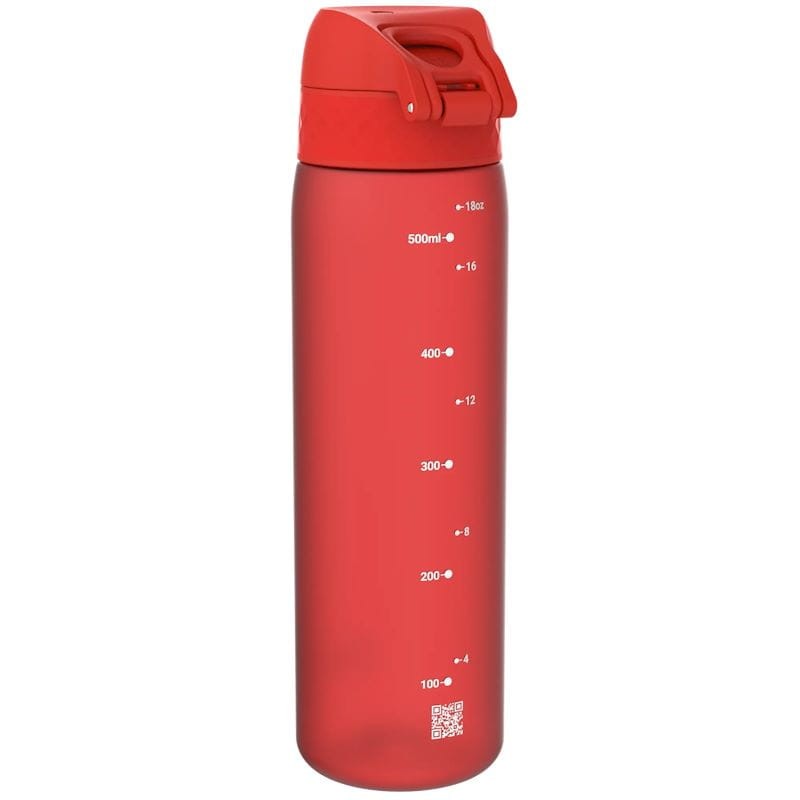 Butelka ION8 500 ml czerwona – higieniczny ustnik z blokadą