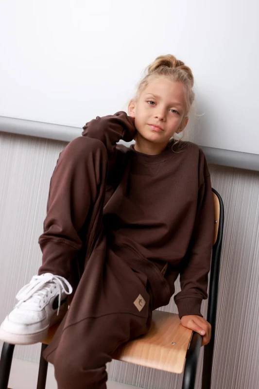 bluza dziecięca brązowa oversize TUSS