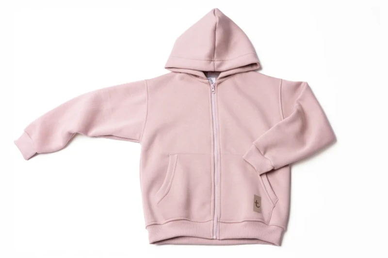 Ocieplana Bluza na zamek z kapturem ZIP pink Różowa TUSS