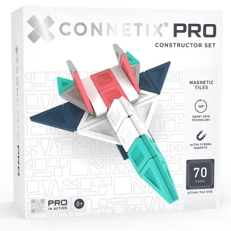 Klocki magnetyczne CONNETIX PRO Constructor Set 70 el. – zestaw dla starszych dzieci