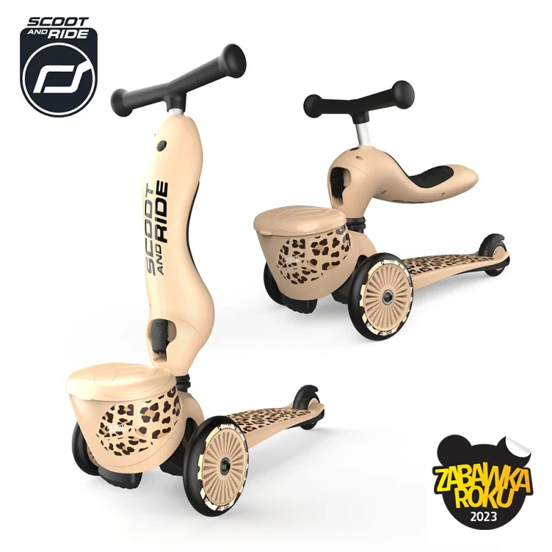 4897033966078-96607-SCOOTANDRIDE-Highwaykick-1-Lifestyle-2w1-Jezdzik-i-hulajnoga-z-zamykanym-schowkiem-1-5-lat-Leopard_nagroda.webp