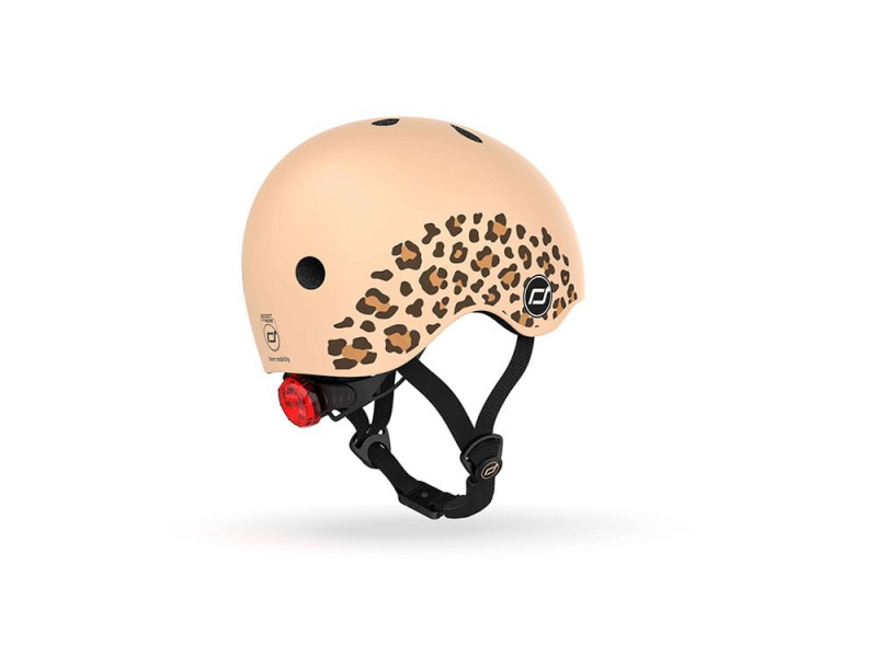 Kask dla dziecka 1-5 lat Scoot & Ride Leopard – ultralekki i komfortowy