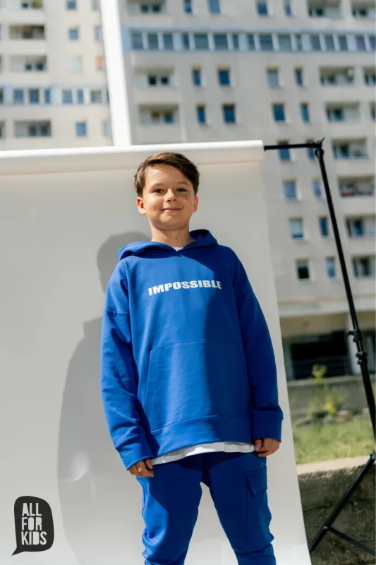 Stylowe spodnie dziecięce niebieskie All For Kids