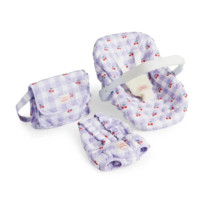 Tiny Harlow fotelik do autka dla lalek Lilac Cherry