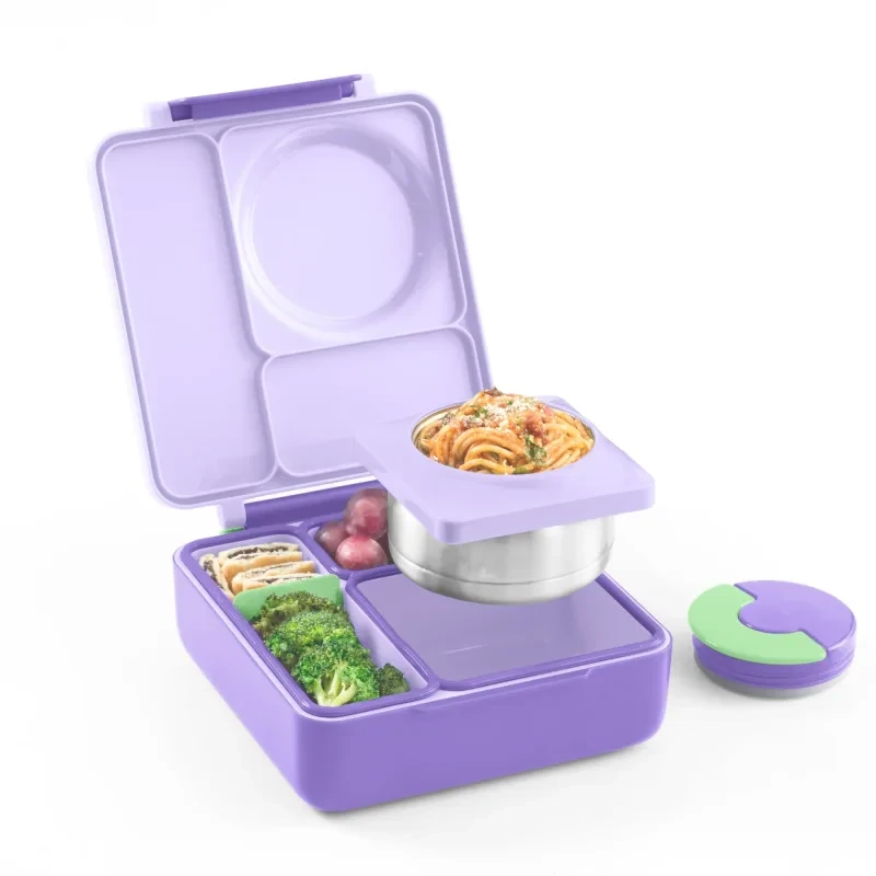 OmieBox Lilac Purple – fioletowy lunchbox z termosem