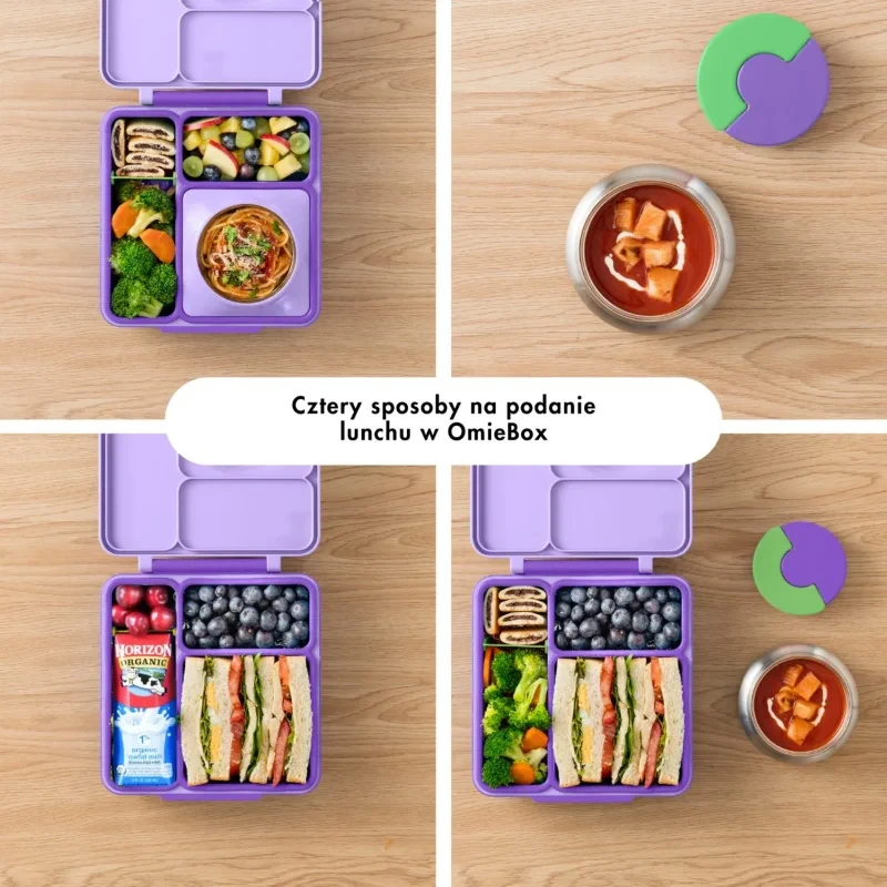 Pojemnik na lunch Omie Lilac Purple z termosikiem