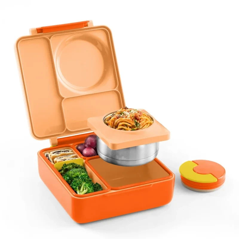 OmieBox Poppy Orange – pomarańczowy lunchbox z termosem