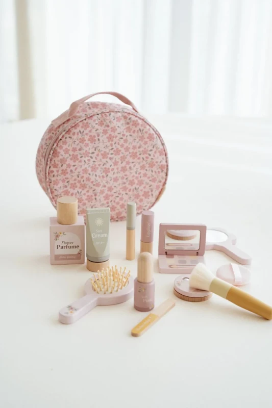 Drewniany zestaw Beauty Case FSC dla dziewczynek