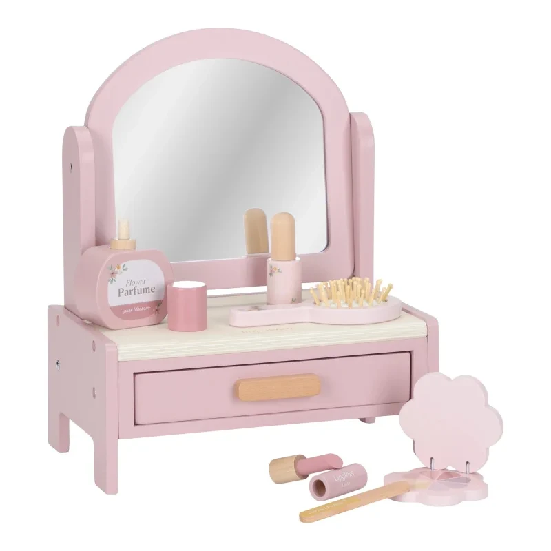 Drewniana toaletka Little Dutch LD2516 z obrotowym lustrem