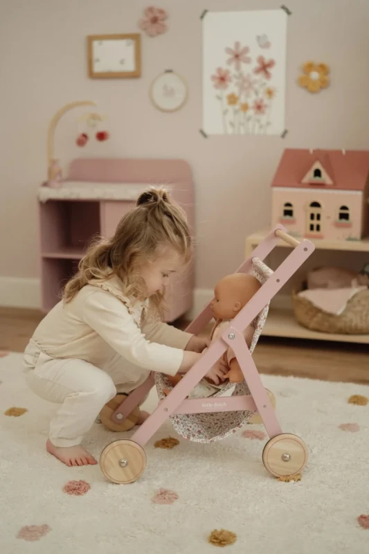 Drewniana zabawka edukacyjna dla dziewczynek Little Dutch