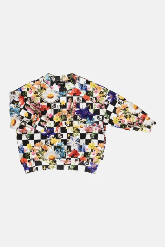 Bluza dziecięca Minikid FLOWERLAND SWEATSHIRT multicolor w kwiatowy wzór