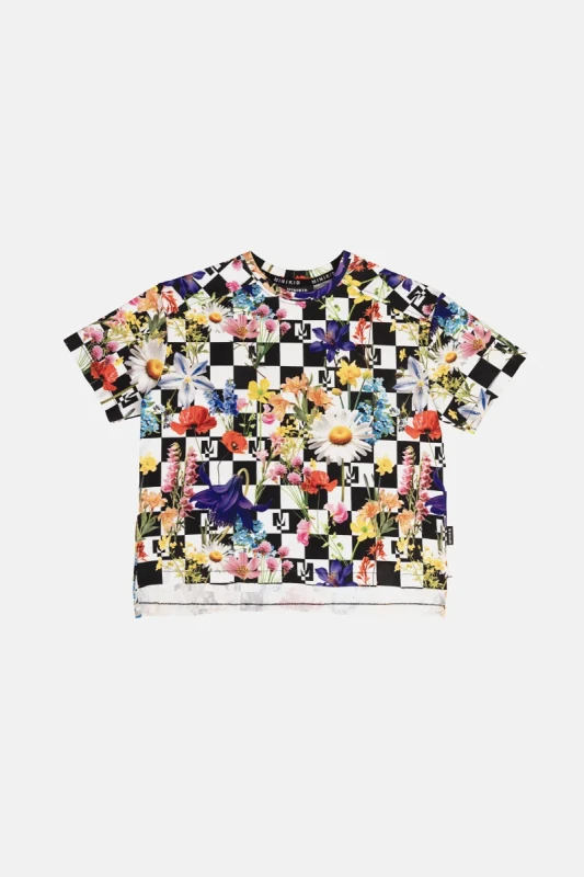Koszulka dziecięca Minikid FLOWERLAND T-SHIRT multicolor w kwiaty