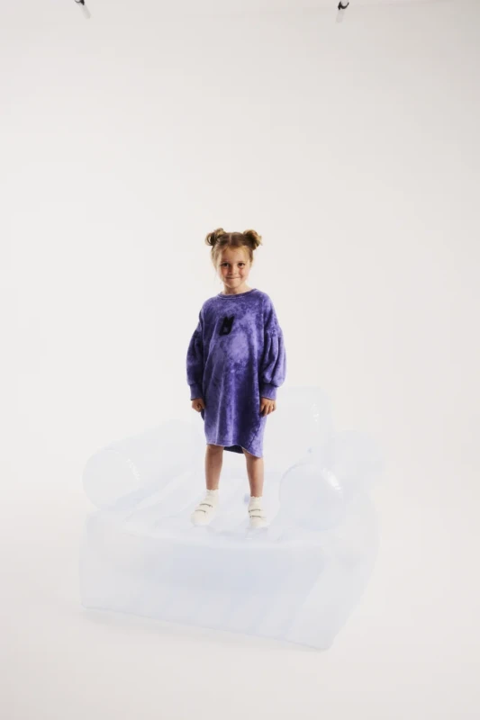 Sukienka ACID PURPLE BALLOON DRESS Minikid – polska sukienka dziecięca premium